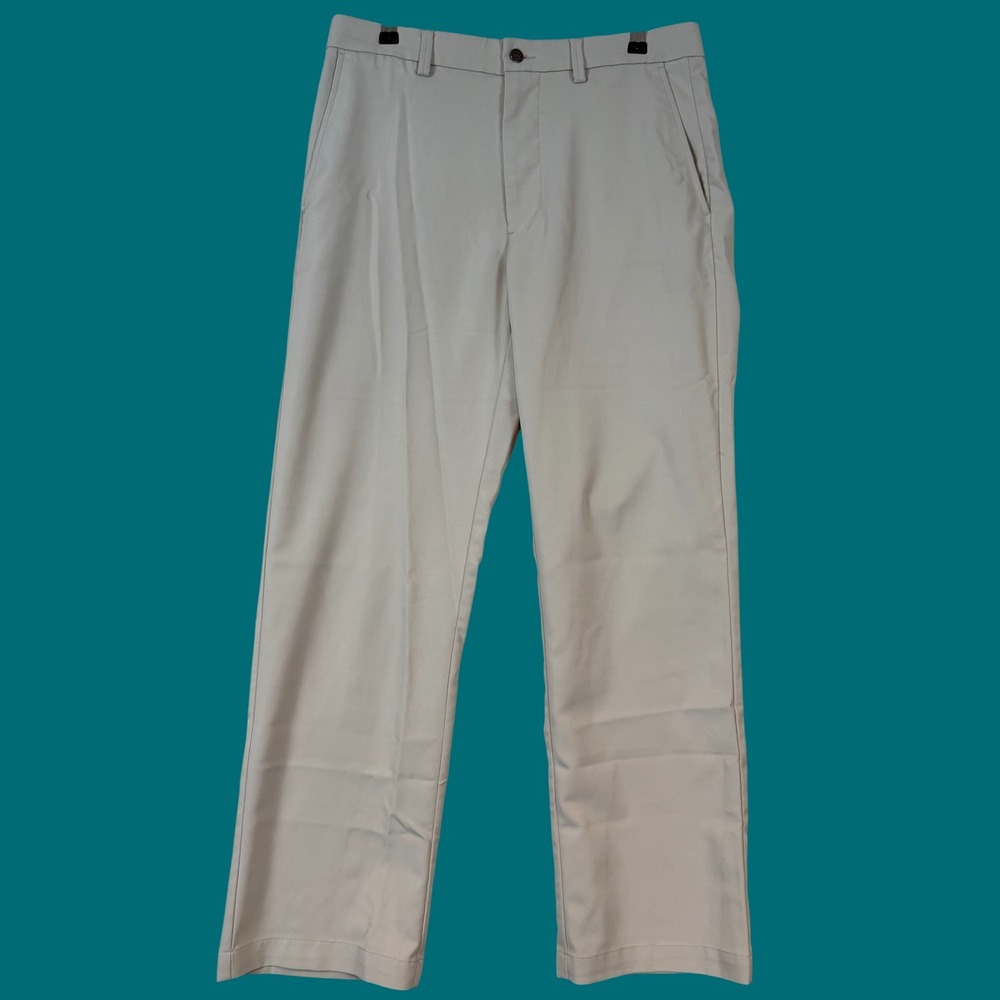 Callaway Mens Golf Pants 32x30 Khaki Tan Textured Flat Front Performance